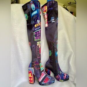 Current Mood Neon Night Over-the-Knee Boots